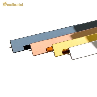 Stainless Steel Tile Trim for Ceiling Decoration with 0.6/0.8/1.0mm Thickness