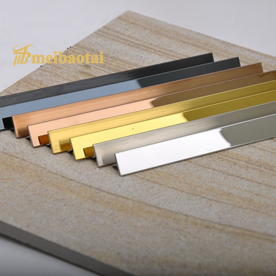 3048mm Stainless Steel Effect Tile Trim 304 Stainless Steel Tile Strip