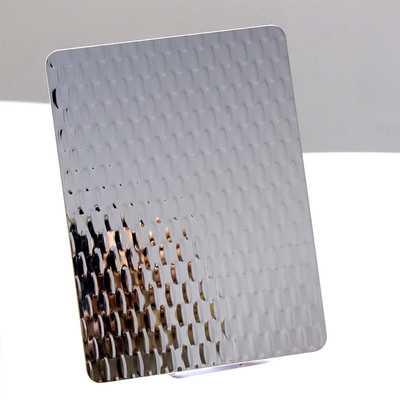 Silver Mirror 5WL Stamped Decorative Stainless Steel Plate Sustainable