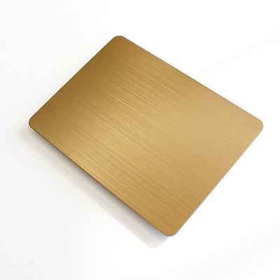 PVD Yellow Rose Four Feet Hairline Stainless Steel Sheet