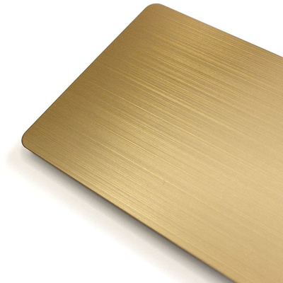 PVD Yellow Rose Four Feet Hairline Stainless Steel Sheet