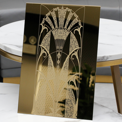 Gold Mirror Etched Stainless Steel Sheet Manufacturer