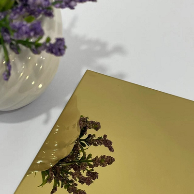 Ss304 pvd coating Gold Mirror Stainless Steel Sheet Decoration Plate