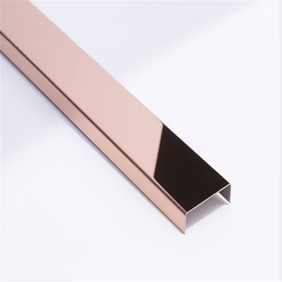 Stainless Steel Tile Trim U Profile Decorative Profile With V Groove