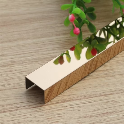 Stainless Steel Tile Trim U Profile Decorative Profile With V Groove