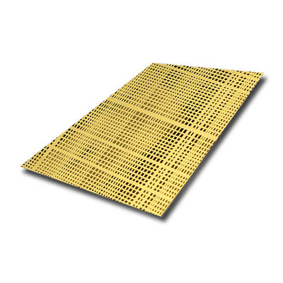 201 Super Mirror Gold PVD Stainless Steel Sheet Decor Plate