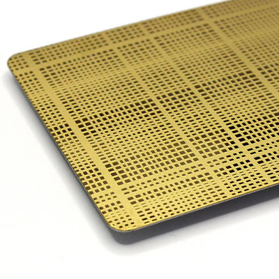 201 Super Mirror Gold PVD Stainless Steel Sheet Decor Plate