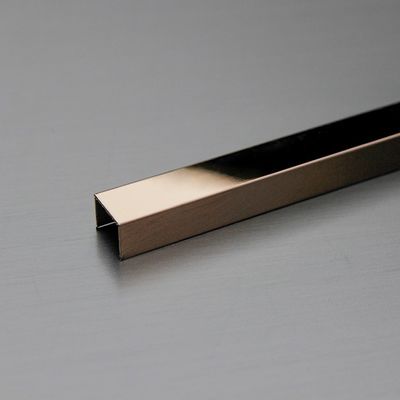 Rose Gold U Profile Stainless Steel 304 Corner Tile Trim