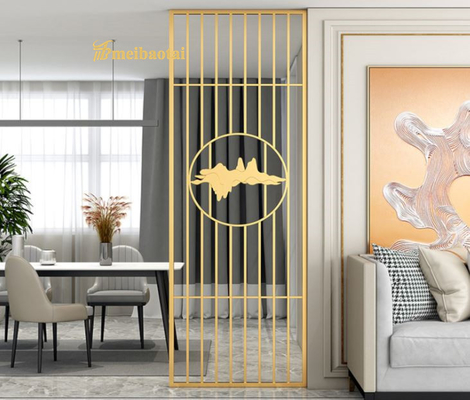 Laser Cut Stainless Steel Wall Divider PVD Coated HV230 Hardness