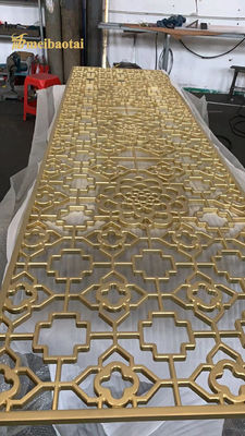 Good price 30mm Thickness Laser PVC Film Metal Room Divider with Customized Size for Hotel and Home online