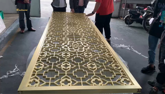 Gold PVD Color Plating Aluminum 10mm Room Divider