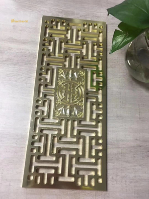 Gold PVD Color Plating Aluminum 10mm Room Divider