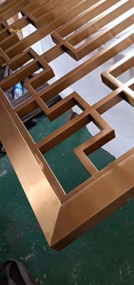 Good price Rose Gold PVD Coated 201 Stainless Steel Room Divider with Customized Size for Modern Spaces online