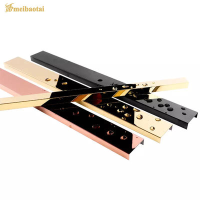Good price Gold Mirror Brushed Stainless Steel U Channel Edge Profile with 0.55MM Thickness and Anti Finger Print Feature online