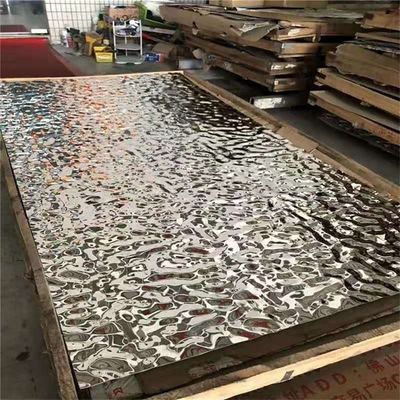 Good price Silver Mirror Water Ripple Stainless Steel Sheet 0.65mm Thickness for Ceiling Decoration online