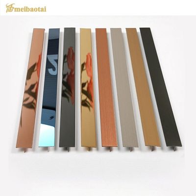 2438mm Length 304 Stainless Steel Tile Trim with Mirror Surface for Wall and Floor