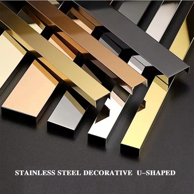 PVD Stainless Steel Decorative Wall Tile Trim U Channel U15mm