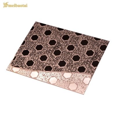 Good price 0.95mm Thickness Gold Rose Polished Finish Etching Elevator Stainless Steel Sheet 304 Grade online