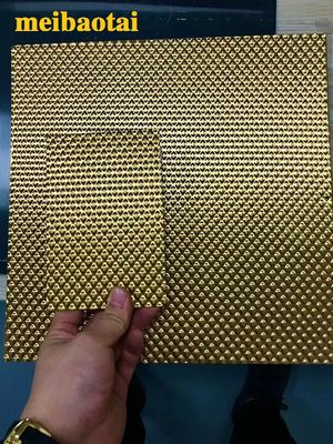 PVD Color Coated Embossed Stainless Steel Sheet with Mirror Surface in 4x8 Feet Size for Wall Panels