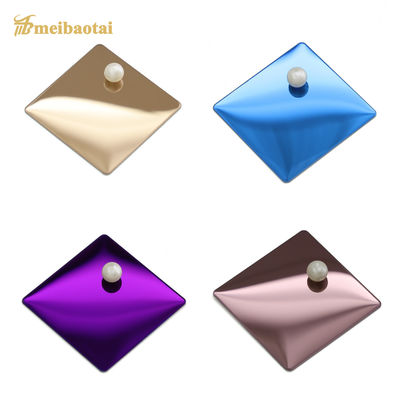 Good price PVD Plating Mirror Finish Decorative Stainless Steel Sheet 4x8 Size 0.6mm Thickness online