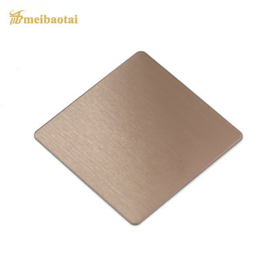 Rose Golden Matte Finish Decorative Stainless Steel Sheet 4x8 Size 0.65mm Thickness PVD Coated