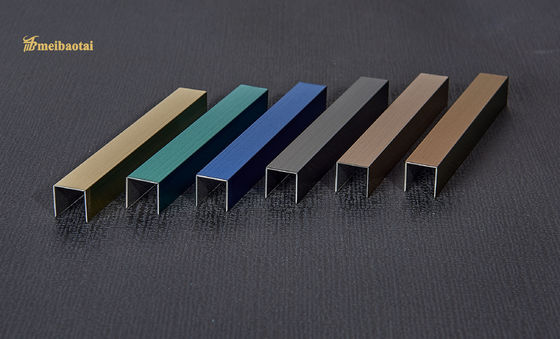 Good price 304 Stainless Steel Tile Trim Decorative U Profile With V Groove and Color Coating online