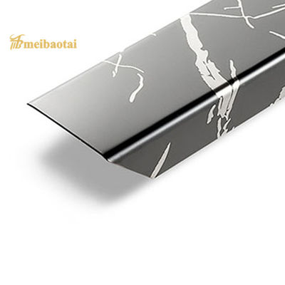 304 Stainless Steel L Profile Tile Trim with 0.55mm Thickness and PVD Color Coating for Floor Transition