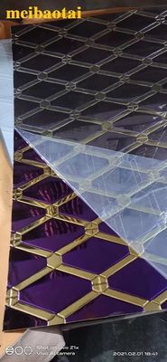 0.85mm Thickness Rose Gold PVD Coated Embossed Stainless Steel Sheet 4x8 Feet for Decorative Applications