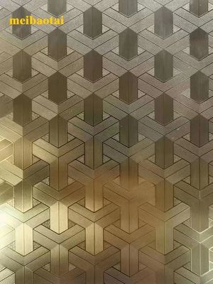 Good price DIN Standard 0.95mm Thickness Gold Mirror Finish Etched Stainless Steel Sheet for Exterior Applications online
