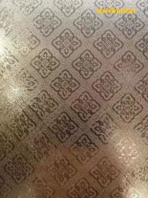 Silver Mirror Etched Stainless Steel Sheet with 1mm Thickness Compliant with DIN Standard