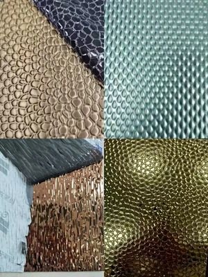 0.85mm Thickness Color Coated Embossed Stainless Steel Sheet with Double PVC Film for Decorative Use