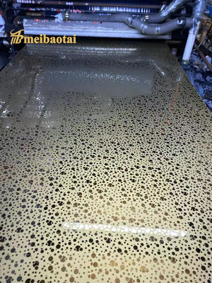 Gold Mirror Etched 304 Stainless Steel Sheet with 0.95mm Thickness and 1219x2438mm Size for Elevators