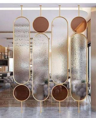 Good price Customized Size  Gold Coated Stainless Steel Room Divider with Laser Cutting Technique online