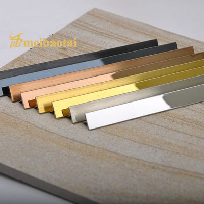 304 Stainless Steel T Shape Corner Tile Trim with 2438mm/3048mm Length for Durable Edge Protection