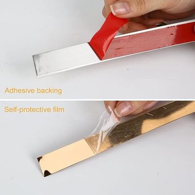Good price PVD Color Coated Stainless Steel Adhesive Roll Flat Trim for Easy to Clean and Corrosion Resistant Tile Edges online