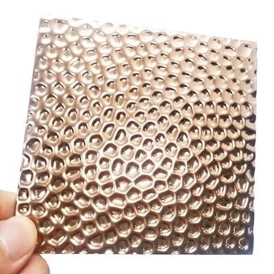 Good price Rose Gold Mirror Honeycomb Stamped 304 Stainless Steel Sheet for Decorative Wall and Ceiling Applications online