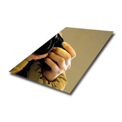 Good price ASTM Standard Champagne Gold Mirror Stainless Steel Plate PVD Panel with 0.3-1.2mm Thickness and 1219*2438mm Size online