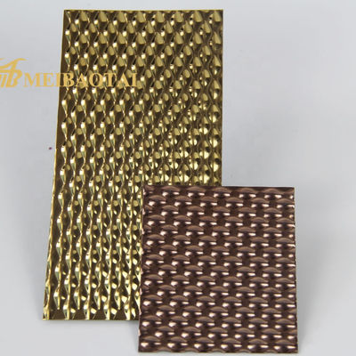 Good price Gold Rose Gold Stamped Decorative Stainless Steel Plate 304 Stainless Steel 1219x2438mm online