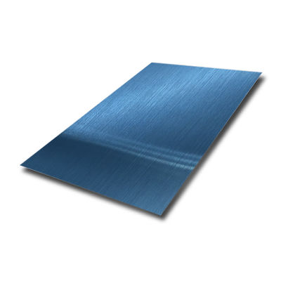 Good price PVD Blue Hairline Stainless Steel Plate with EN Standard 304/201 Grade and 0.3-1.2mm Thickness for Decorative Applications online