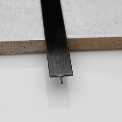 3048mm Stainless Steel Effect Tile Trim 304 Stainless Steel T Tile Strip