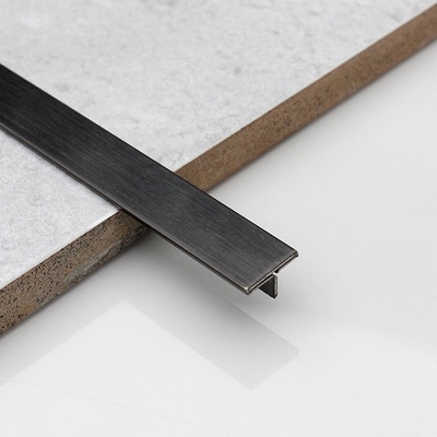 3048mm Stainless Steel Effect Tile Trim 304 Stainless Steel T Tile Strip