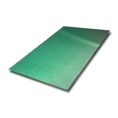Good price PVD Emerald Color Coated 201 Stainless Steel Hairline Sheet 1219x2438mm for Decorative Applications online