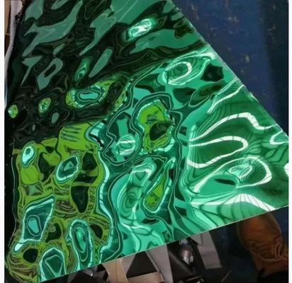 Good price PVD Color Coated 0.65mm Thickness 304 Stainless Steel Water Ripple Sheet for Interior Decoration online