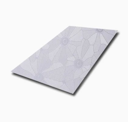 Flower Pattern Embossed Stainless Steel Sheet - Grade 201 Decorative Plate with 0.85mm Thickness