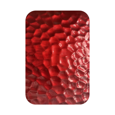 Honeycomb Design China Red Mirror Stainless Steel Decorative Sheet