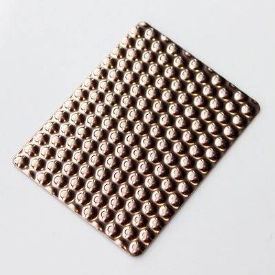Good price Rose Gold PVD Coated Embossed Stainless Steel Sheet with 0.85mm Thickness and Mirror Surface Finish online