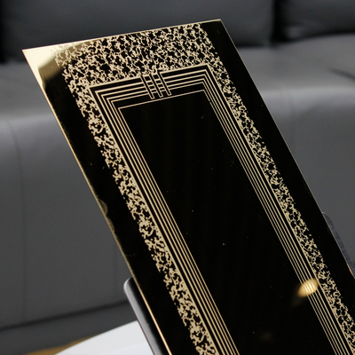 Manufacturer Gold Mirror Etched Stainless Steel Sheet Etched Plate