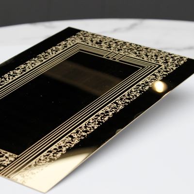 Manufacturer Gold Mirror Etched Stainless Steel Sheet Etched Plate