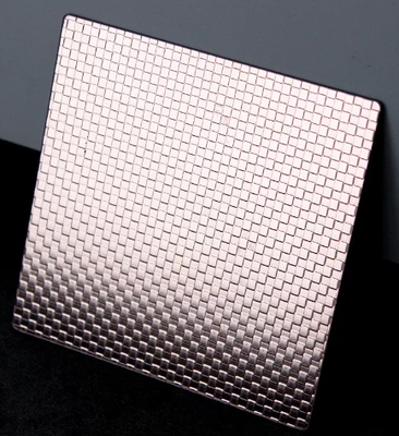Rose Gold  Mirror Embossed  Stainless Steel Sheet Decoration Sheet