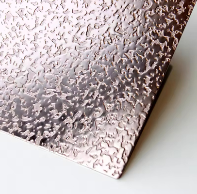 Ss304 201 Rose Gold Embossed Stainless Steel Sheet Decoration Plate
